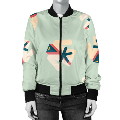 Karate Pattern Print Design 02 Women's Bomber Jacket