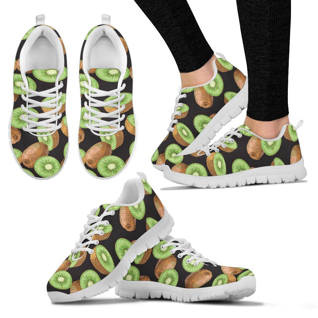 Kiwi Pattern Print Design KW03 Sneakers White Bottom Shoes