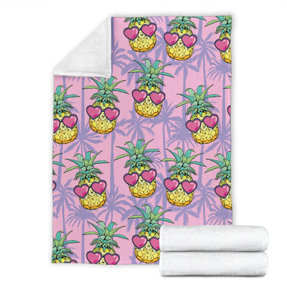 Pineapple Pattern Print Design PP06 Fleece Blanket