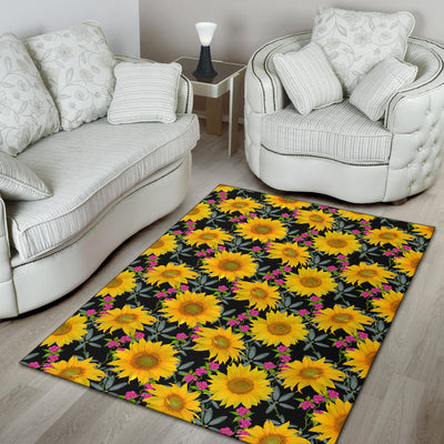 Sunflower Pattern Print Design SF014 Area Rugs