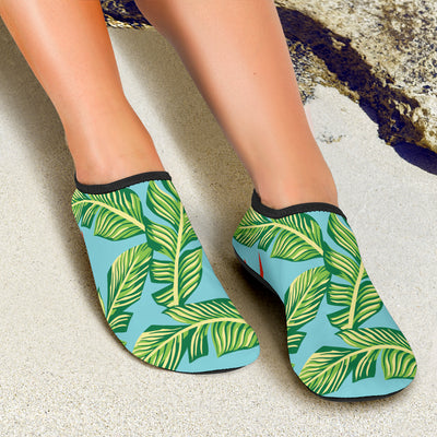 Bird Of Paradise Pattern Print Design BOP04 Aqua Water Shoes