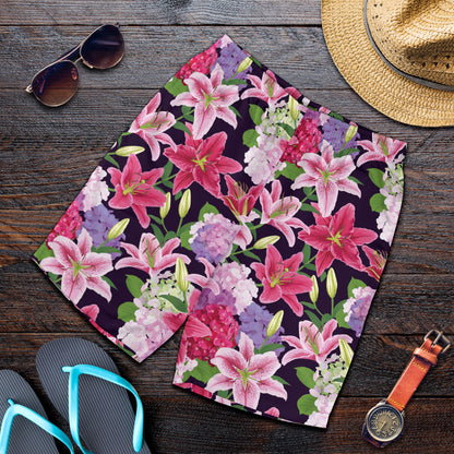 Lily Pattern Print Design LY017 Mens Shorts