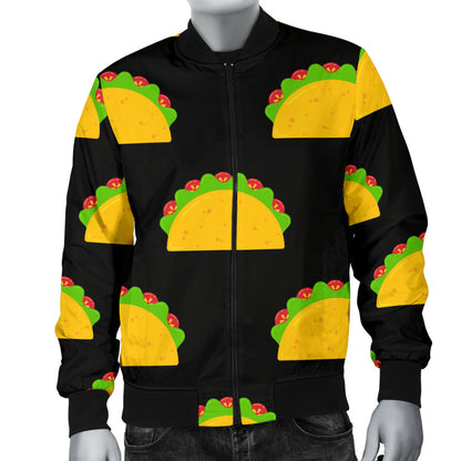 Taco Pattern Print Design TC06 Men Bomber Jacket