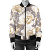 Anemone Pattern Print Design AM05 Women Bomber Jacket