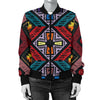 African Pattern Print Design 08 Women's Bomber Jacket