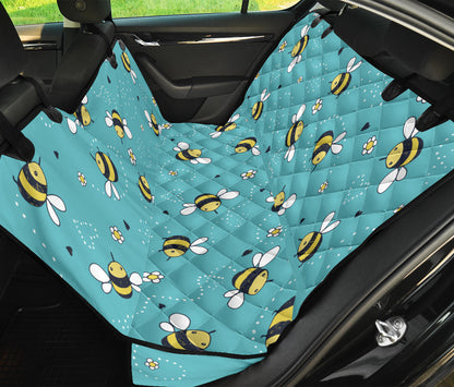 Bee Pattern Print Design BEE02 Rear Dog  Seat Cover