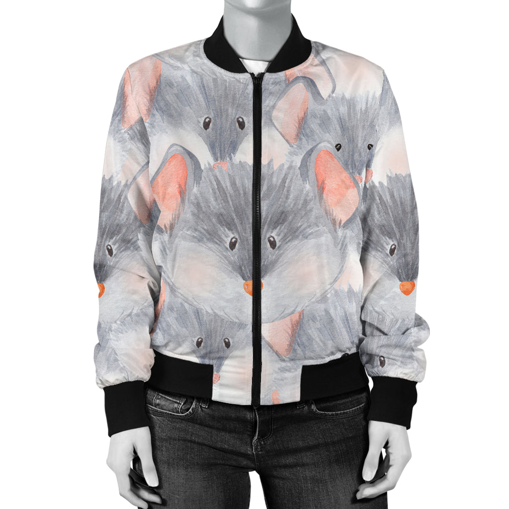 Rat Baby Pattern Print Design 02 Women's Bomber Jacket