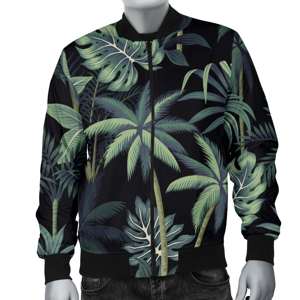 Rainforest Pattern Print Design RF02 Men Bomber Jacket