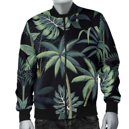 Rainforest Pattern Print Design RF02 Men Bomber Jacket
