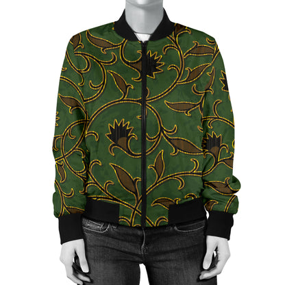 Brocade Pattern Print Design 02 Women's Bomber Jacket