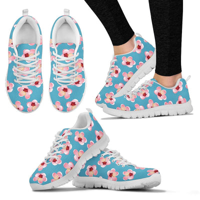 Cherry Blossom Pattern Print Design CB09 Sneakers White Bottom Shoes