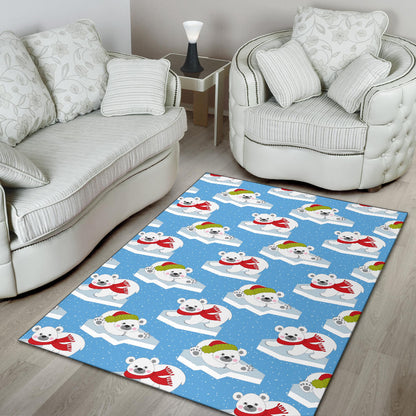 Polar Bear Pattern Print Design PB06 Area Rugs
