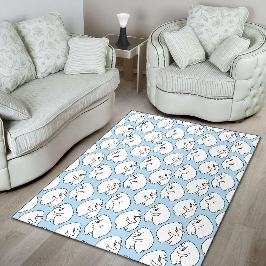 Polar Bear Pattern Print Design PB08 Area Rugs