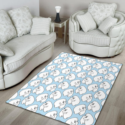 Polar Bear Pattern Print Design PB08 Area Rugs