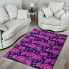 Orchid Purple Pattern Print Design OR02 Area Rugs