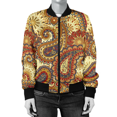 Boho Pattern Print Design 08 Women's Bomber Jacket