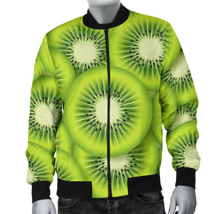 Kiwi Pattern Print Design KW01 Men Bomber Jacket