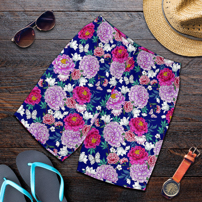 Dahlia Pattern Print Design DH013 Mens Shorts
