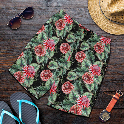 Dahlia Pattern Print Design DH06 Mens Shorts