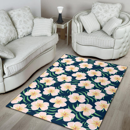 Pink Plumeria Pattern Print Design PM016 Area Rugs