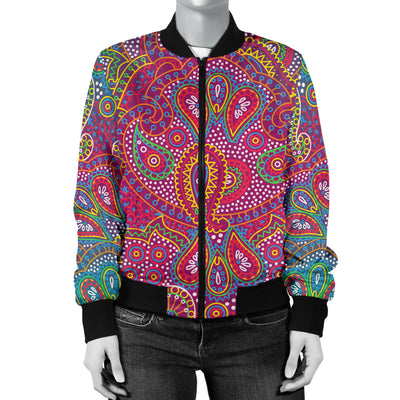 Boho Pattern Print Design 02 Women's Bomber Jacket