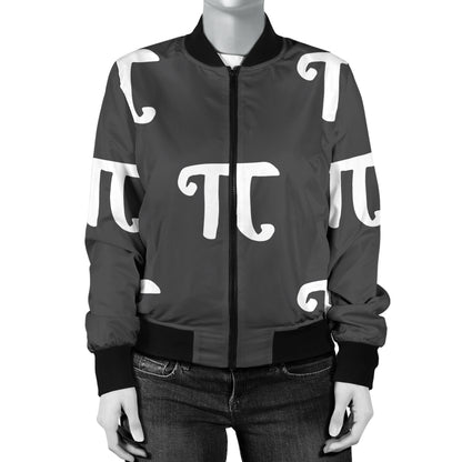 Pi Day Pattern Print Design A01 Women's Bomber Jacket