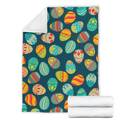 Easter Eggs Pattern Print Design RB09 Fleece Blanket