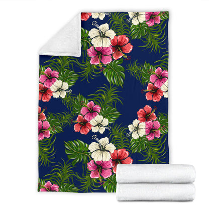 Hibiscus Pattern Print Design HB028 Fleece Blanket