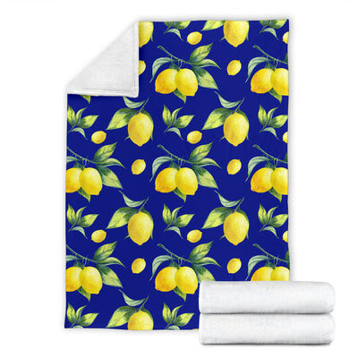 Lemon Pattern Print Design LM06 Fleece Blanket