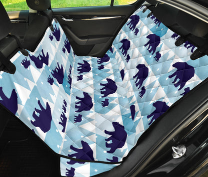 Bear Pattern Print Design BE01 Rear Dog  Seat Cover