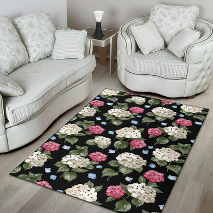Hydrangea Pattern Print Design HD09 Area Rugs