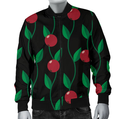 Cranberry Pattern Print Design CB01 Men Bomber Jacket