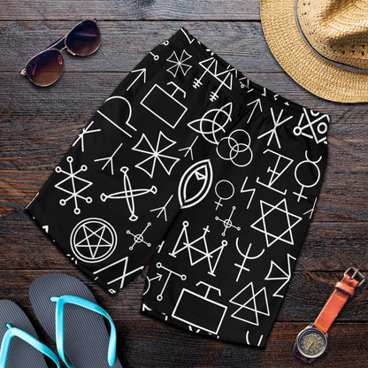 Pentagram Pattern Print Design A02 Mens Shorts