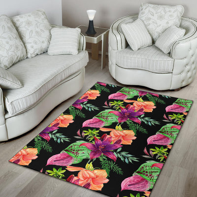 Amaryllis Pattern Print Design AL09 Area Rugs