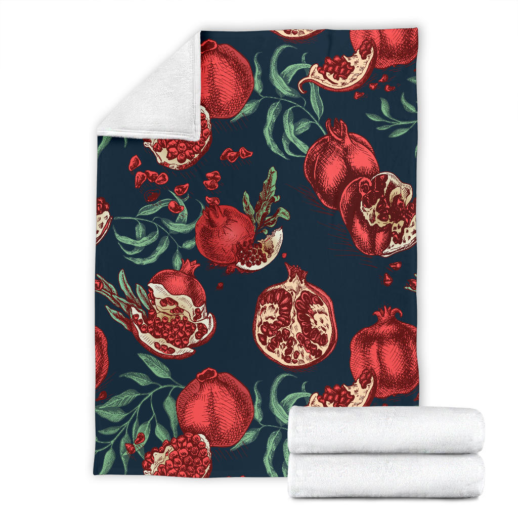 Pomegranate Pattern Print Design PG04 Fleece Blanket