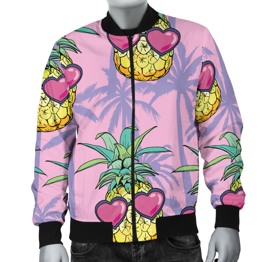 Pineapple Pattern Print Design PP06 Men Bomber Jacket