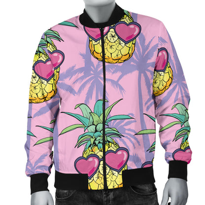 Pineapple Pattern Print Design PP06 Men Bomber Jacket