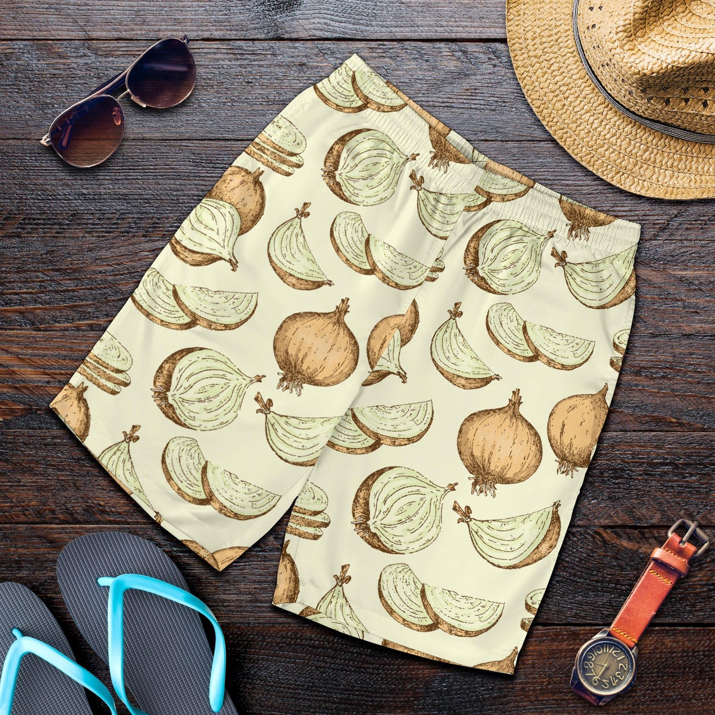 Onion Pattern Print Design A02 Mens Shorts