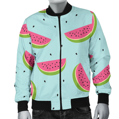 Watermelon Pattern Print Design WM06 Men Bomber Jacket