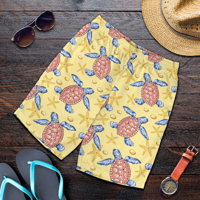 Sea Turtle Pattern Print Design T06 Mens Shorts