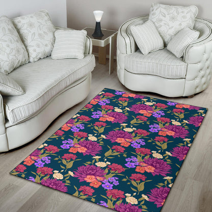 Dahlia Pattern Print Design DH01 Area Rugs