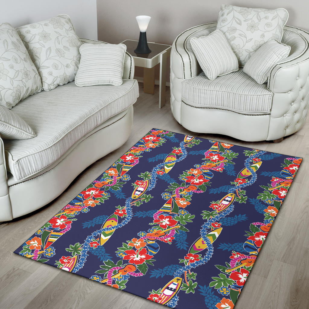 Hawaiian Themed Pattern Print Design H04 Area Rugs