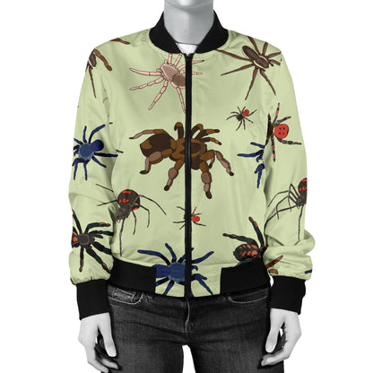 Tarantula Pattern Print Design 02 Women's Bomber Jacket