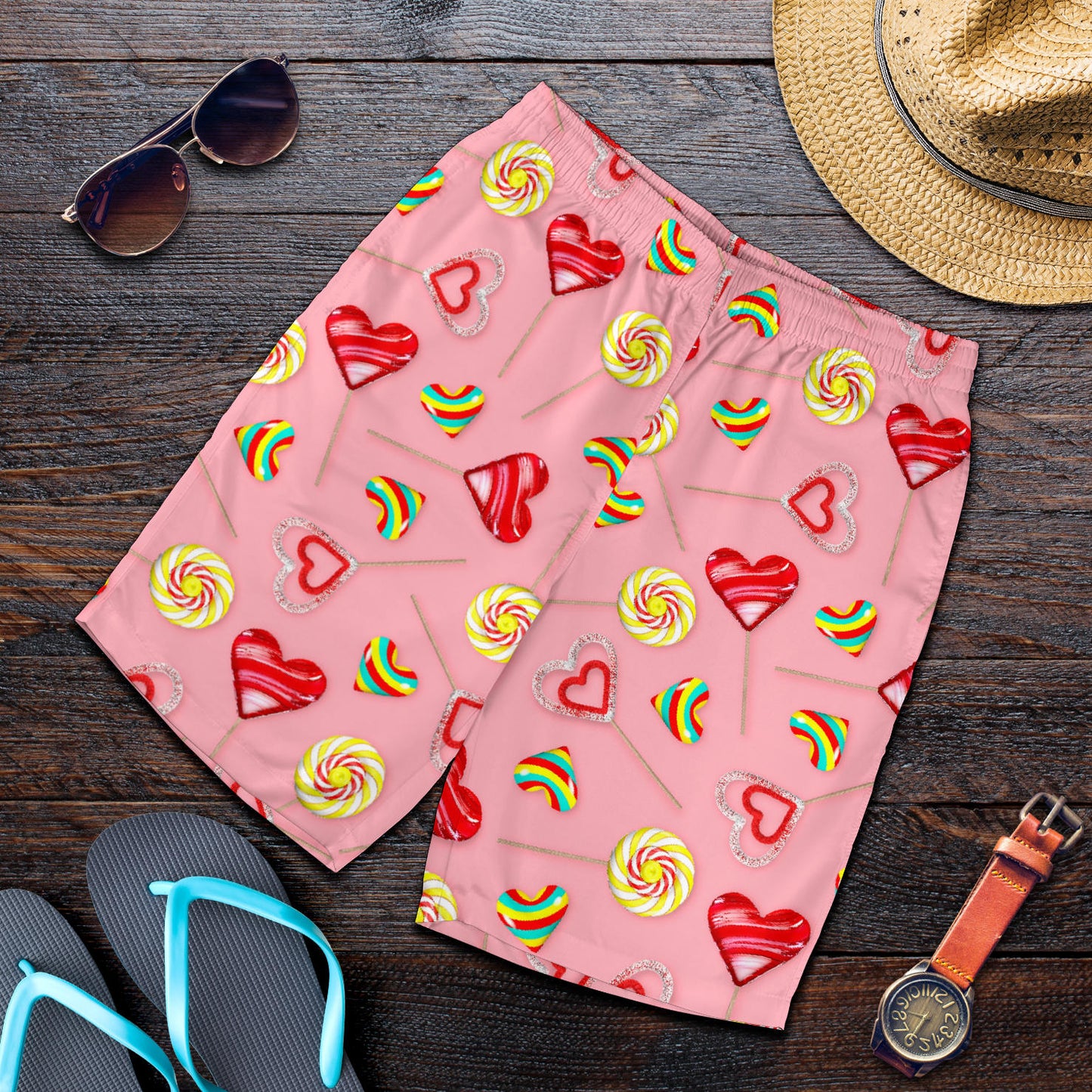 Lollipop Pattern Print Design LL05 Mens Shorts
