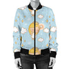 Angel Pattern Print Design 05 Women's Bomber Jacket