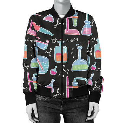 Chemical Pattern Print Design 06 Women's Bomber Jacket