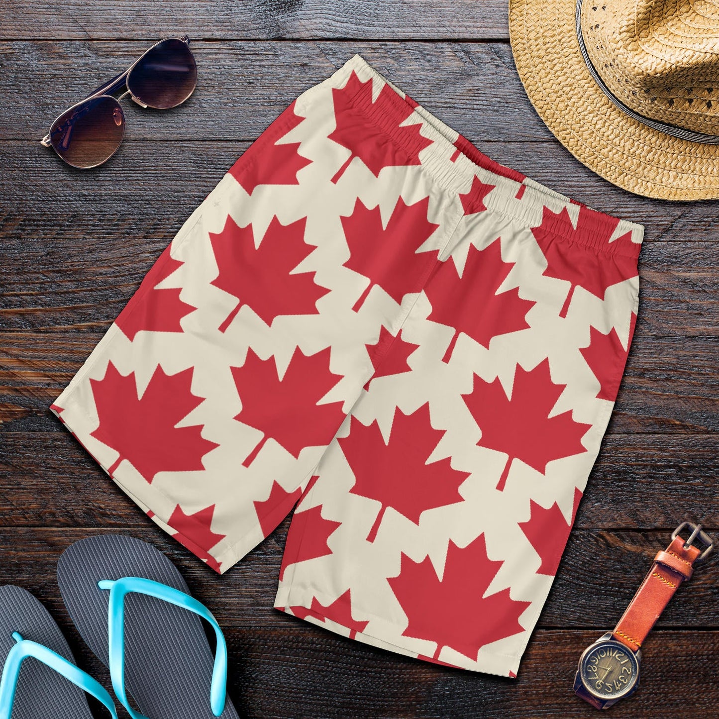 Maple Leaf Pattern Print Design 03 Mens Shorts