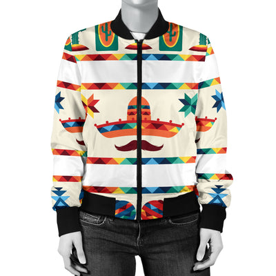 Maracas Mexican Pattern Print Design 01 Women's Bomber Jacket