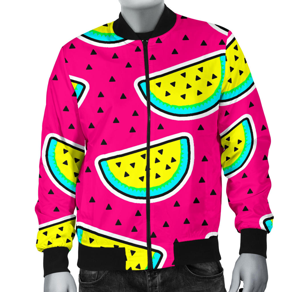 Watermelon Pattern Print Design WM04 Men Bomber Jacket