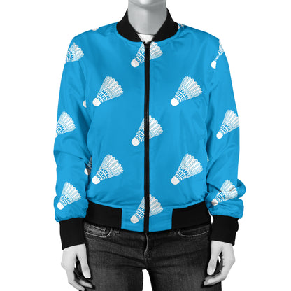 Badminton Ball Pattern Print Design 08 Women's Bomber Jacket